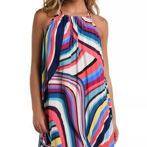 Women's Slice Pleated Trapeze Beach Dress Cover-Up